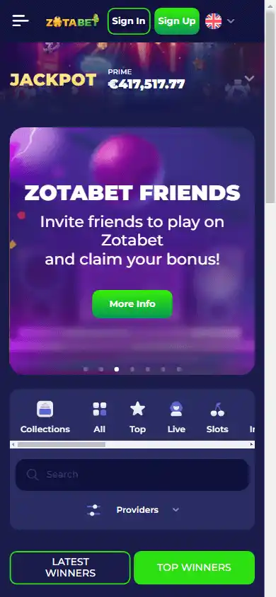 ZotaBet Casino screenshot 4