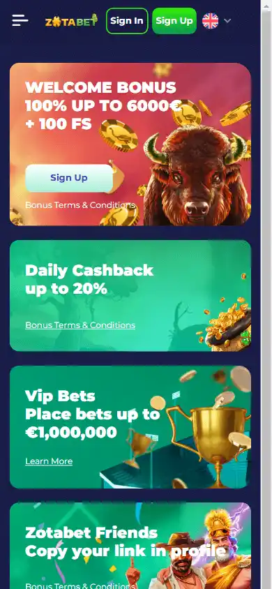 ZotaBet Casino screenshot 5